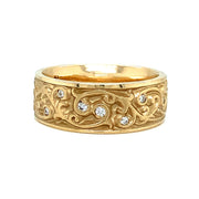Yellow Gold & Diamond Ring - "Garden Gate"